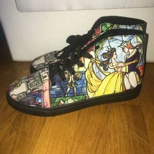 Beauty and the Beast high top sneakers